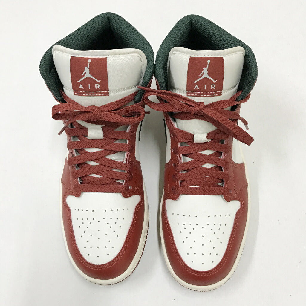 MID Air Jordan 1 Red/Green/White Sneakers Size 26.5