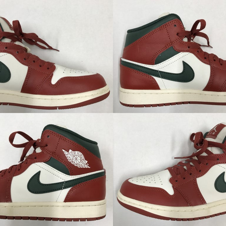 MID Air Jordan 1 Red/Green/White Sneakers Size 26.5