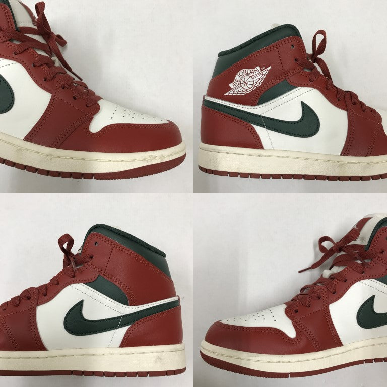 MID Air Jordan 1 Red/Green/White Sneakers Size 26.5