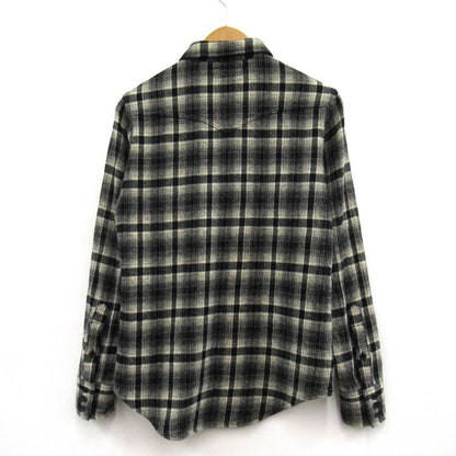 SAINT LAURENT Block Check Long Sleeve Shirt Size XS