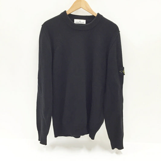 STONE ISLAND Black Knit Sweater Size L