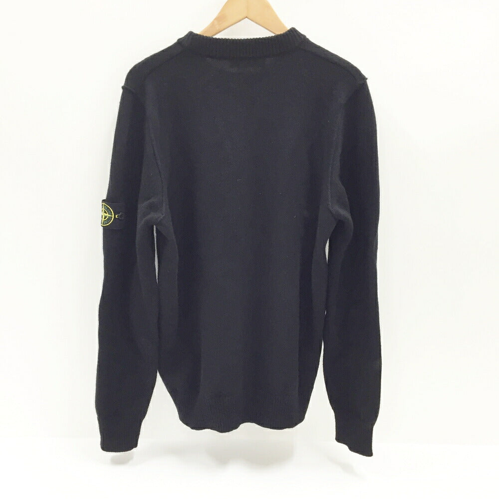STONE ISLAND Black Knit Sweater Size L