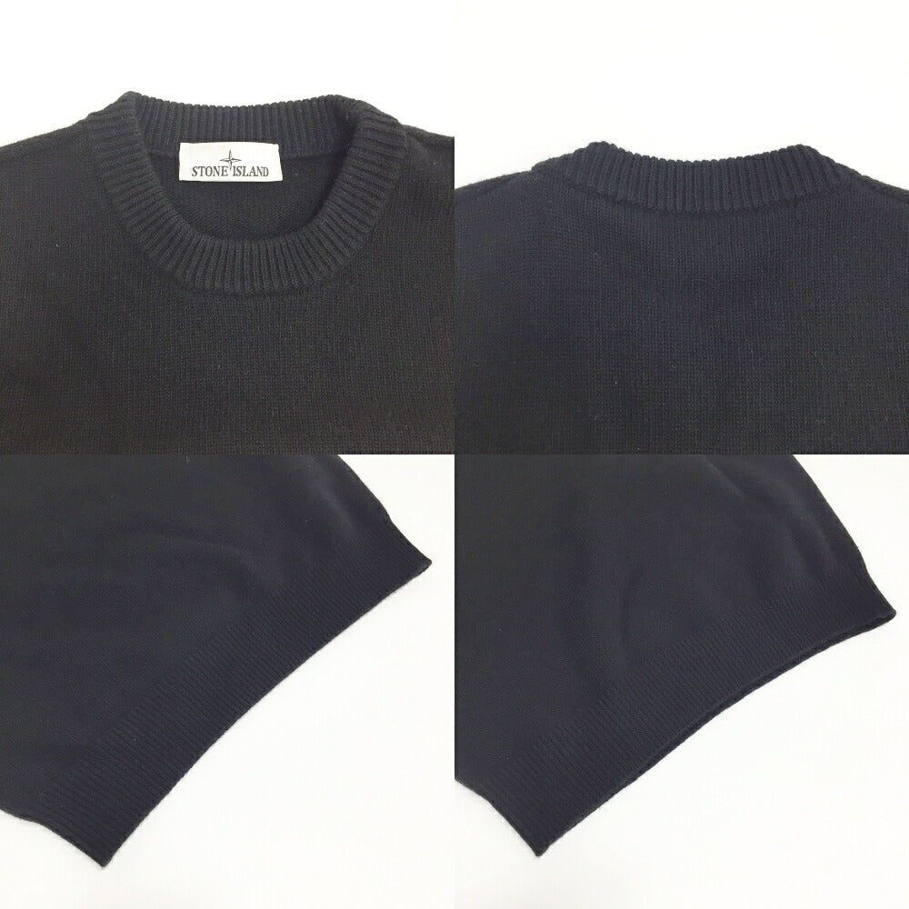 STONE ISLAND Black Knit Sweater Size L