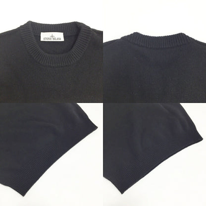STONE ISLAND Black Knit Sweater Size L