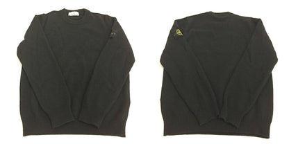 STONE ISLAND Black Knit Sweater Size L