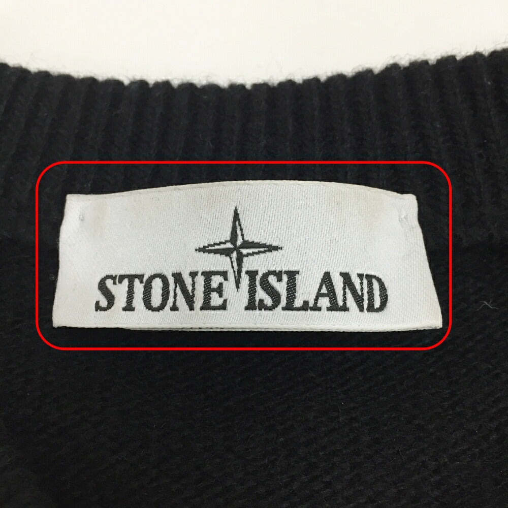 STONE ISLAND Black Knit Sweater Size L