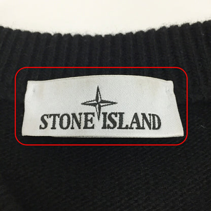 STONE ISLAND Black Knit Sweater Size L