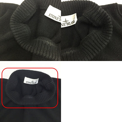 STONE ISLAND Black Knit Sweater Size L