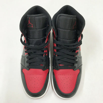 NIKE Air Jordan 1 Mid Black/Red Sneakers Size 26.5