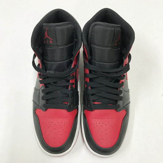 NIKE Air Jordan 1 Mid Black/Red Sneakers Size 26.5
