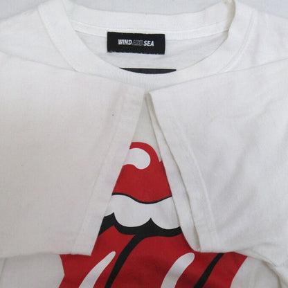 WIND AND SEA x Rolling Stones Tongue T-Shirt White Size S