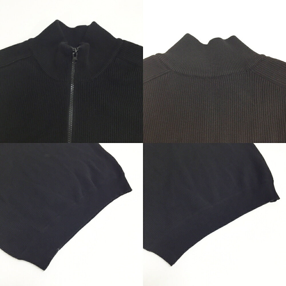 STONE ISLAND Black Half-Zip Knit Sweater Size M