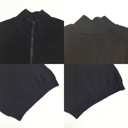 STONE ISLAND Black Half-Zip Knit Sweater Size M
