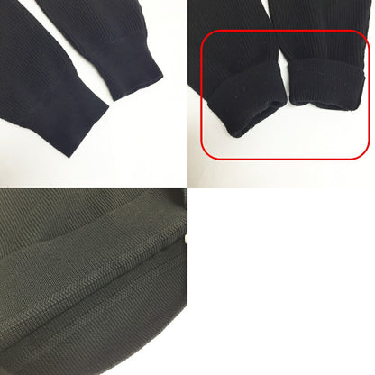 STONE ISLAND Black Half-Zip Knit Sweater Size M