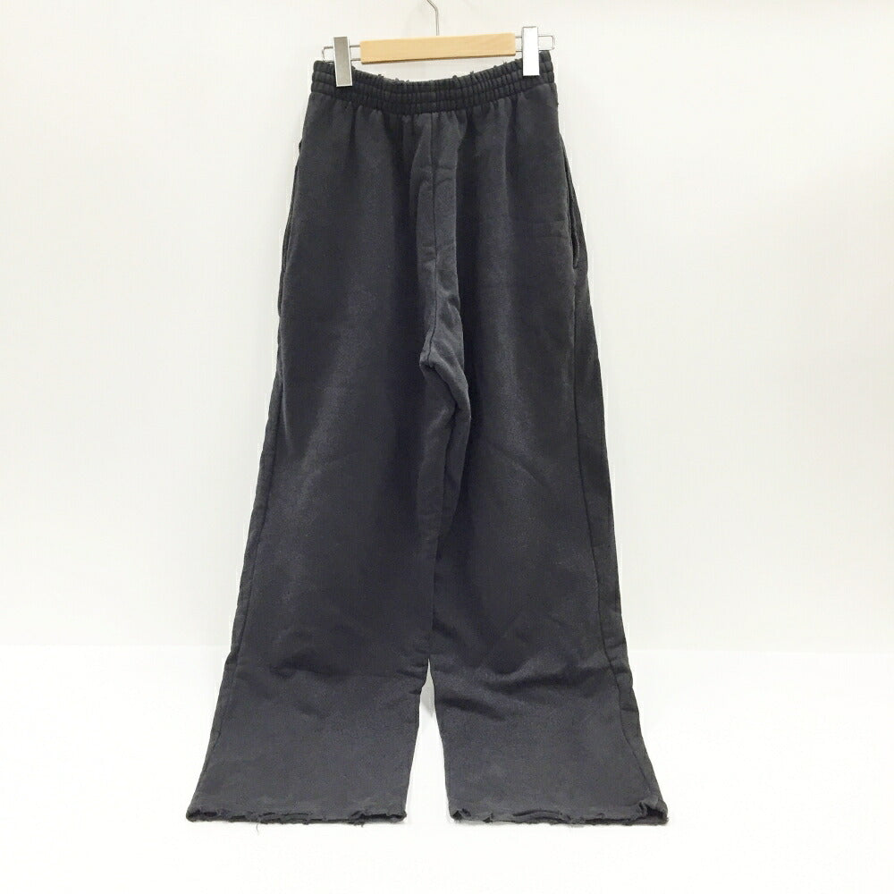BALENCIAGA Distressed Baggy Charcoal Gray Sweatpants Size XXS