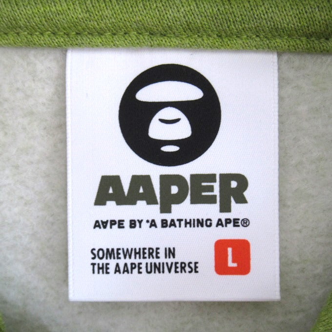 AAPE BY A BATHING APE Green Pullover Hoodie Size L