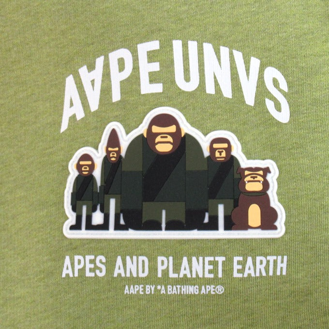 AAPE BY A BATHING APE Green Pullover Hoodie Size L