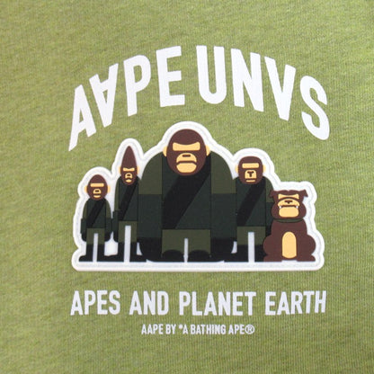 AAPE BY A BATHING APE Green Pullover Hoodie Size L