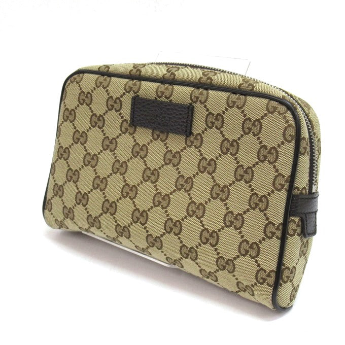 GUCCI GG Canvas Brown Waist Bag Size ONE SIZE