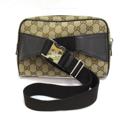 GUCCI GG Canvas Brown Waist Bag Size ONE SIZE