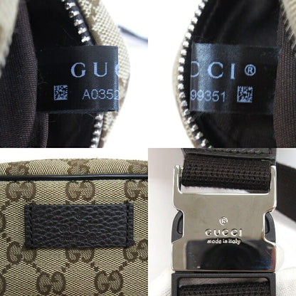 GUCCI GG Canvas Brown Waist Bag Size ONE SIZE