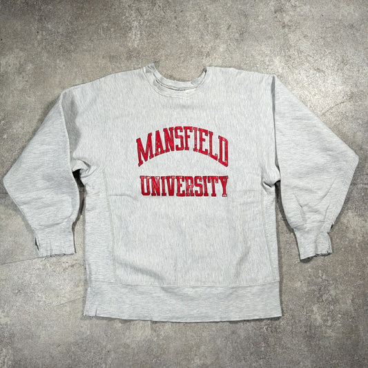 Champion 90s USA Mansfield University Sweatshirt Gray Size L