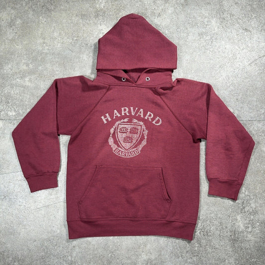 Champion 80s USA Harvard Raglan Hoodie Burgundy Size S