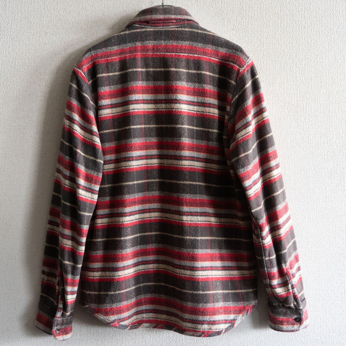 NIGEL CABOURN Reversible Heavy Flannel Check/Border Size M