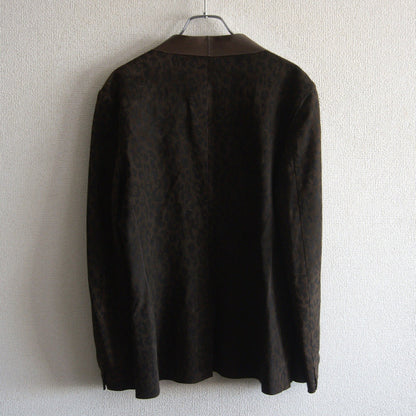 Isamu Katayama Backlash Sheepskin Leopard Tailored Jacket Size 2