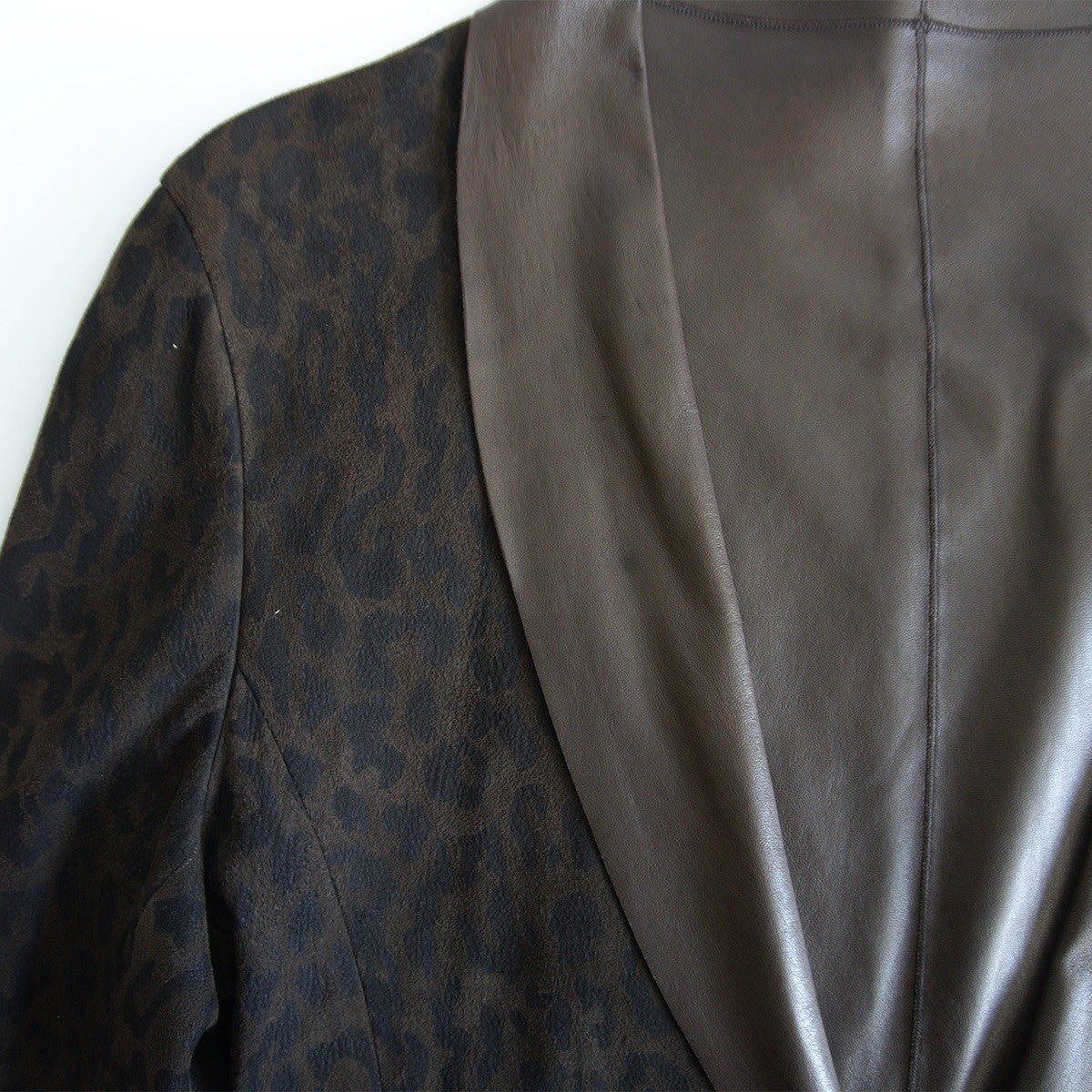 Isamu Katayama Backlash Sheepskin Leopard Tailored Jacket Size 2