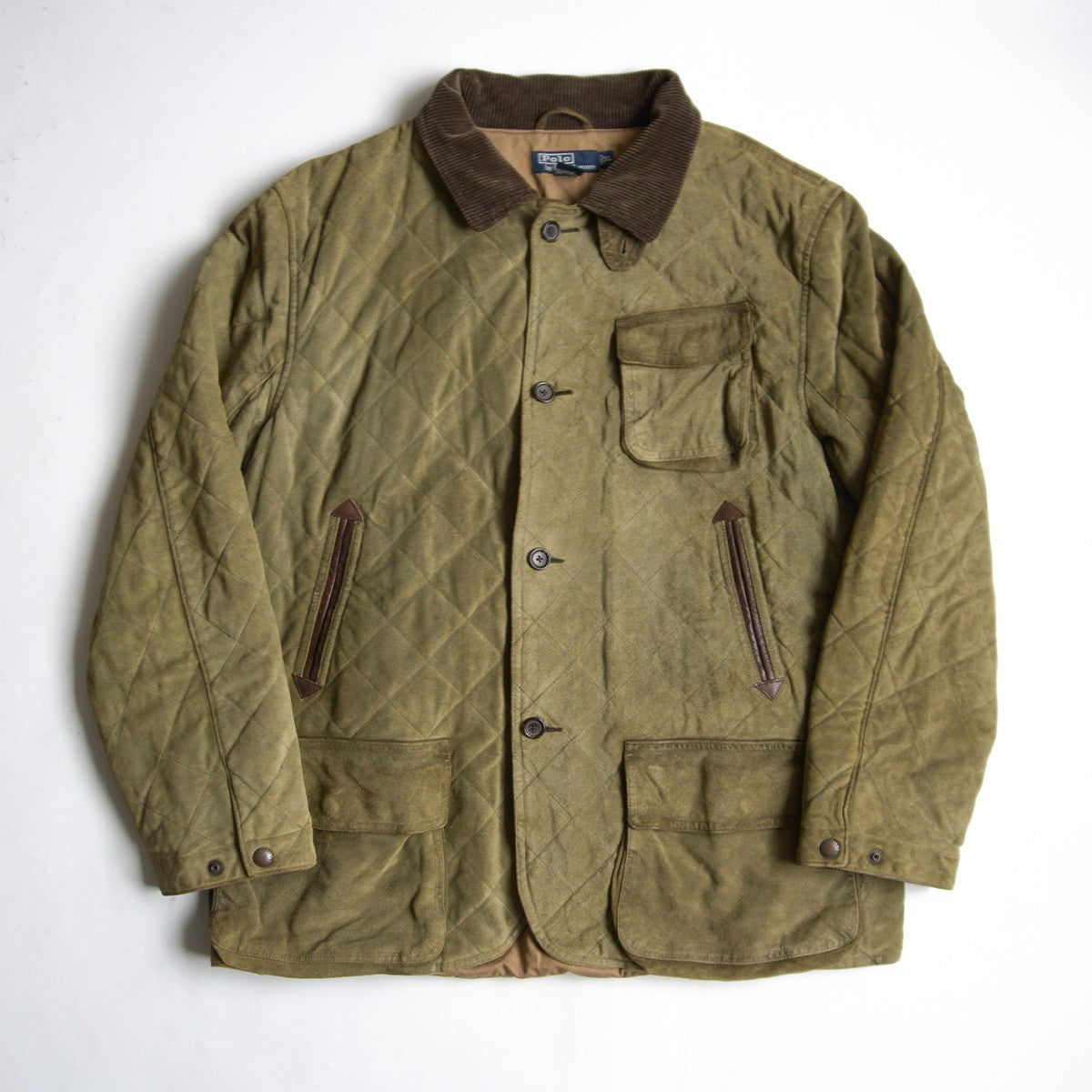 Polo Ralph Lauren Suede Quilted Jacket Size XXL