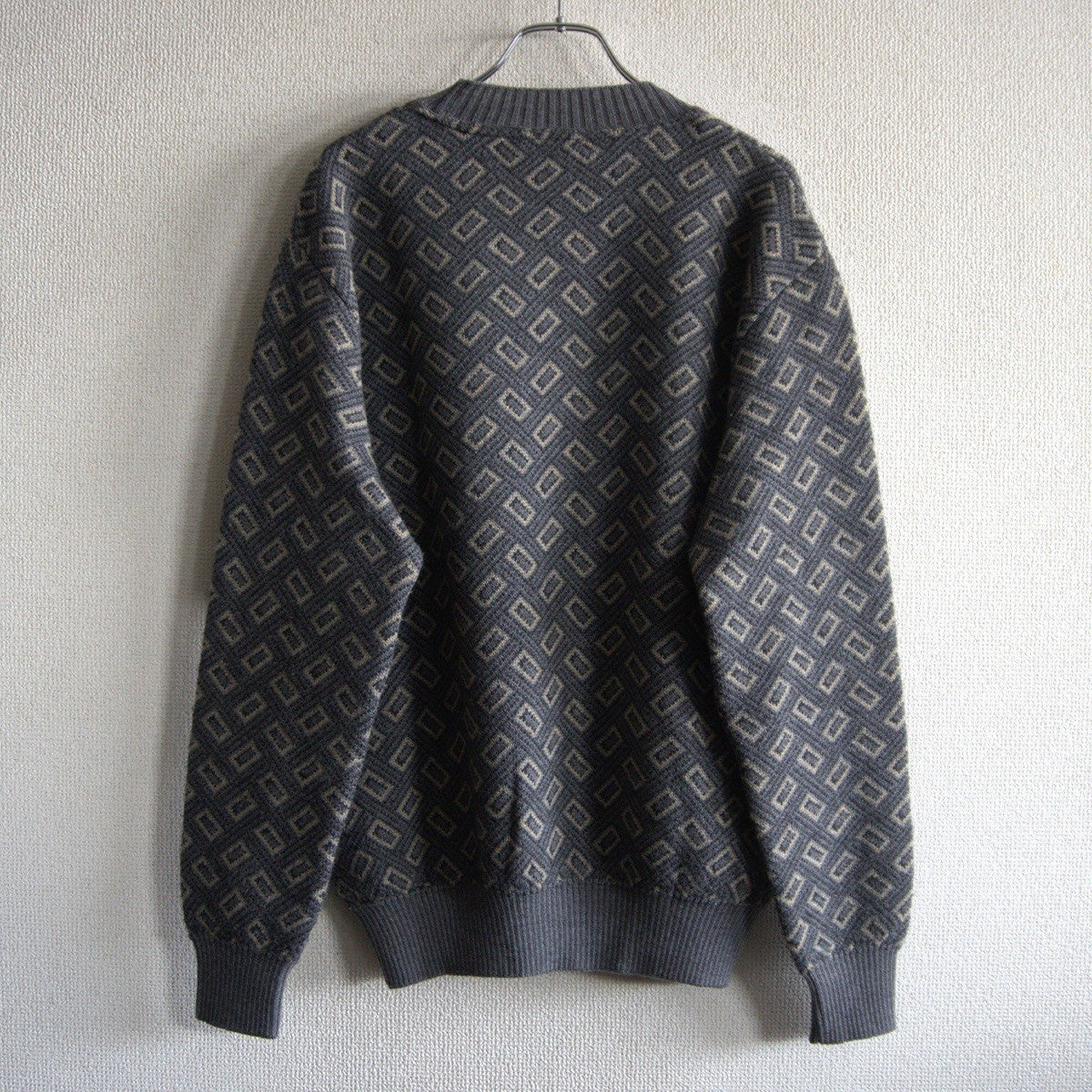 Giorgio Armani 90S Patterned Wool Knit Sweater Size M
