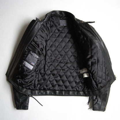 Kadoya Padded Single Biker Jacket Black Size LL