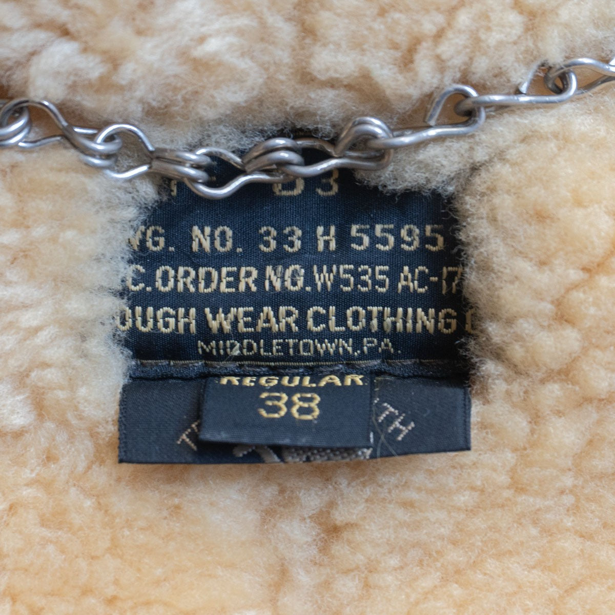 Buzz Rickson's B-3 Shearling Flight Jacket Size 38
