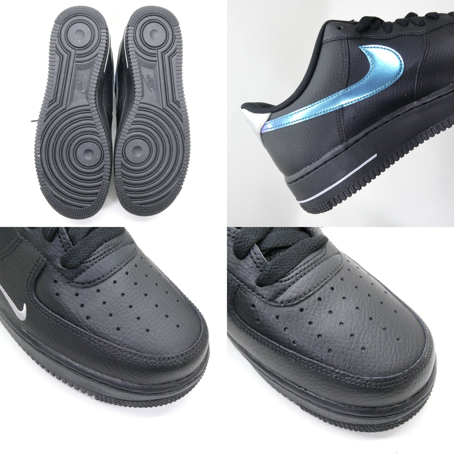 NIKE AIR FORCE 1 '07 Low Black Blue Lightning Sneakers
