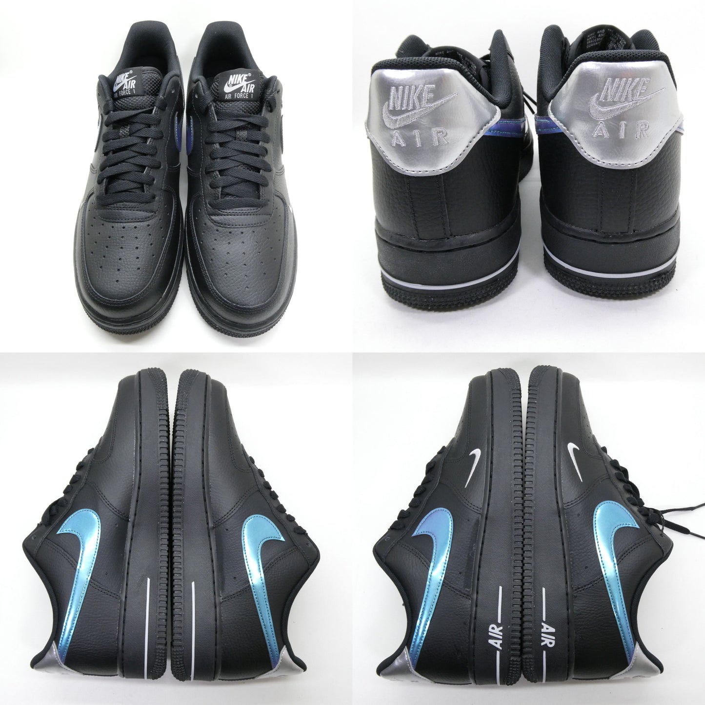 NIKE AIR FORCE 1 '07 Low Black Blue Lightning Sneakers