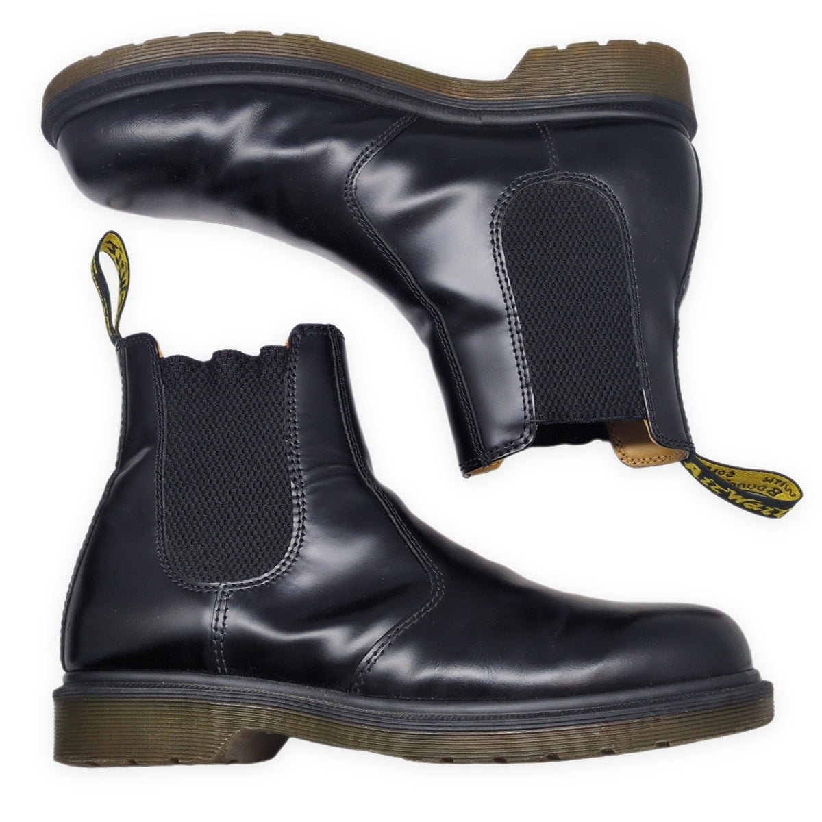 Dr.Martens 2976 Black Smooth Leather Chelsea Boots Size UK7