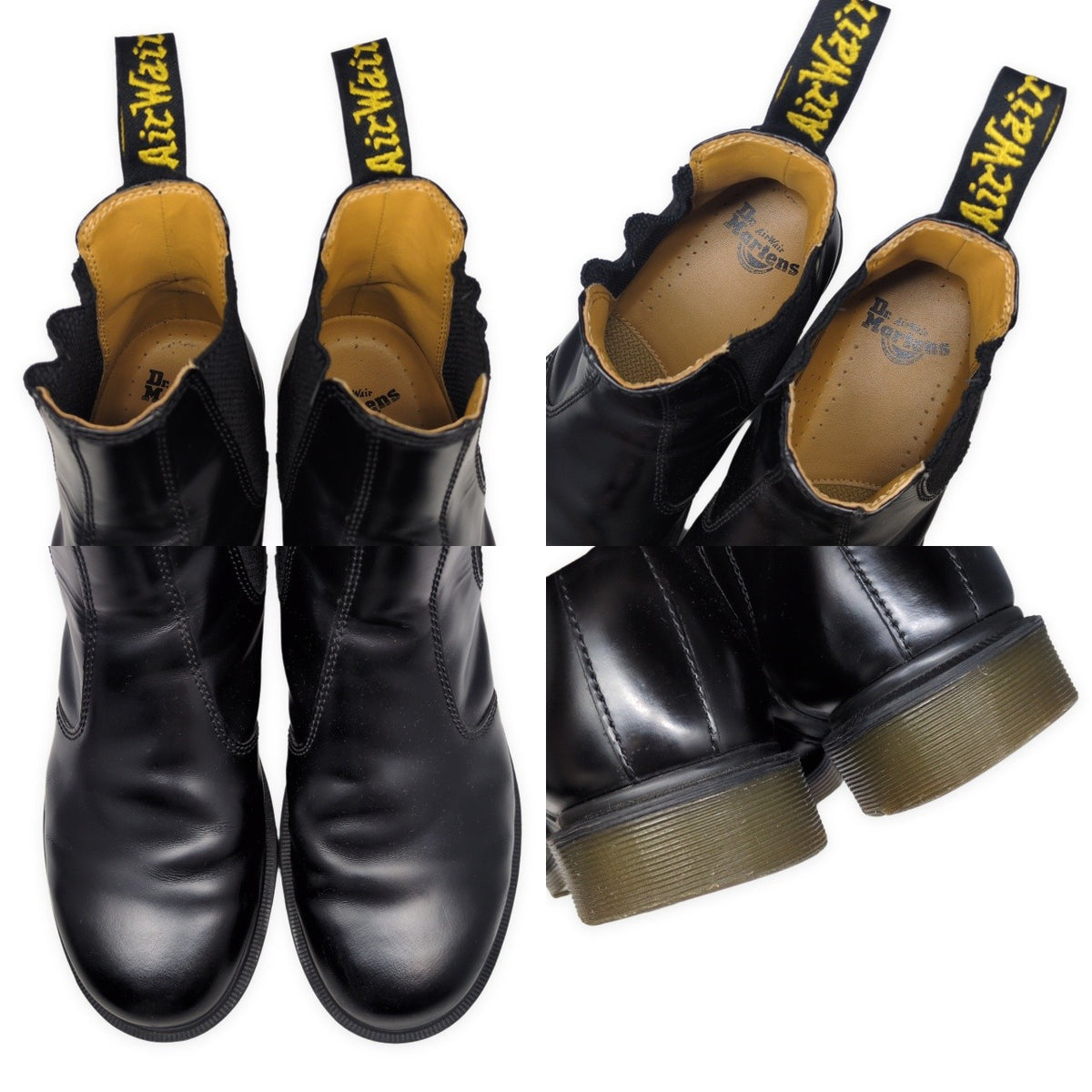 Dr.Martens 2976 Black Smooth Leather Chelsea Boots Size UK7