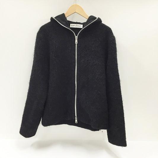 OUR LEGACY 24AW Full Zip Hoodie Black Size 44