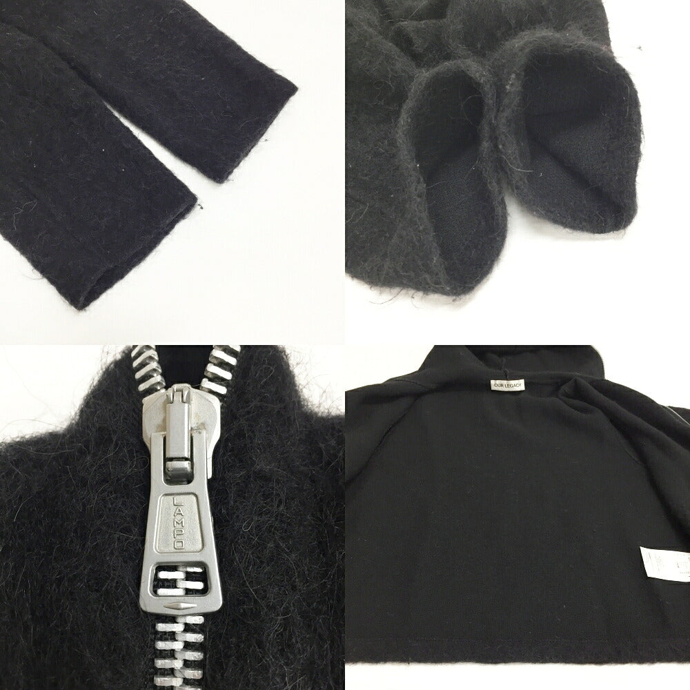 OUR LEGACY 24AW Full Zip Hoodie Black Size 44