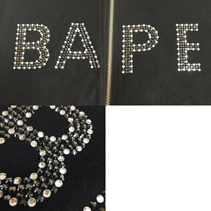 A BATHING APE Swarovski Zip Hoodie Vest Black Size XS