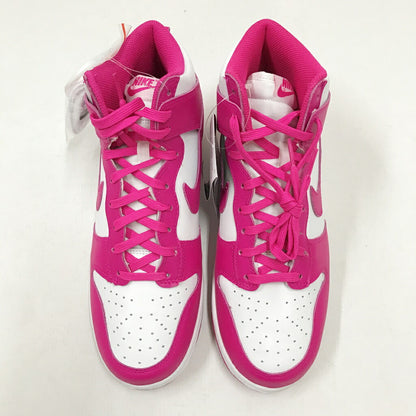 W DUNK HIGH White/Pink Sneakers Size 27.5