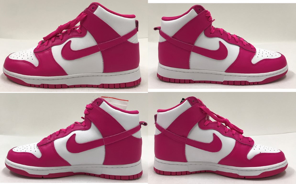 W DUNK HIGH White/Pink Sneakers Size 27.5