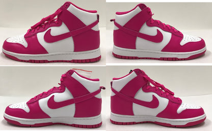 W DUNK HIGH White/Pink Sneakers Size 27.5