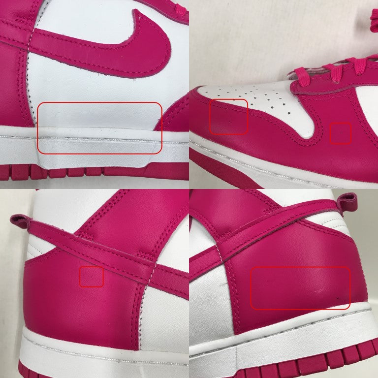 W DUNK HIGH White/Pink Sneakers Size 27.5