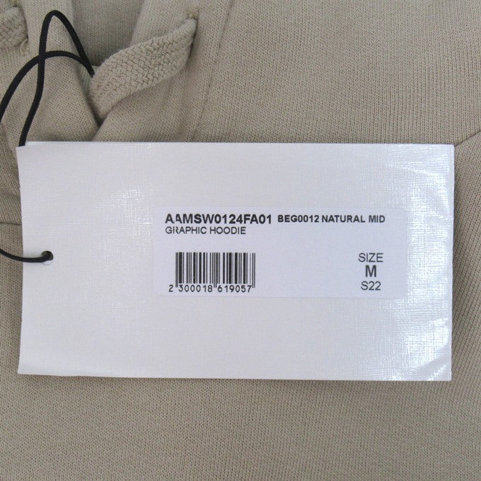 ALYX Graphic Logo Pullover Hoodie Beige Size M
