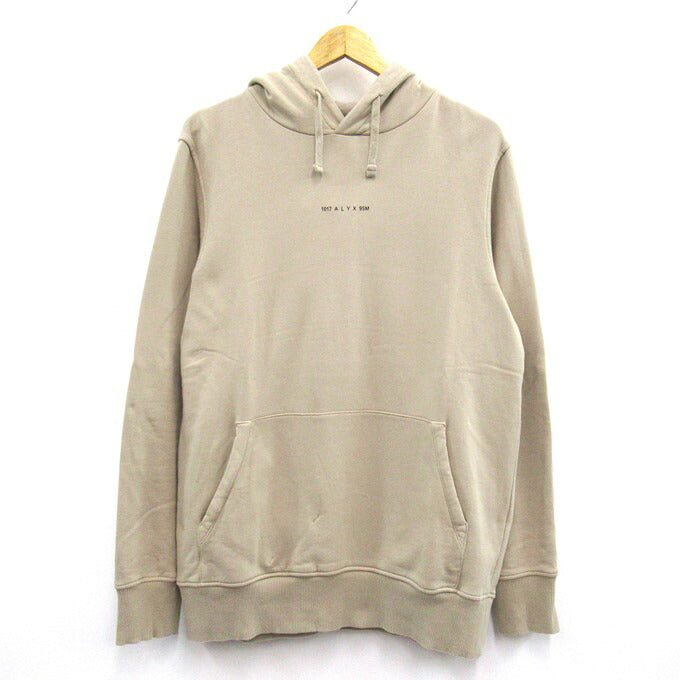 ALYX Graphic Logo Pullover Hoodie Beige Size M