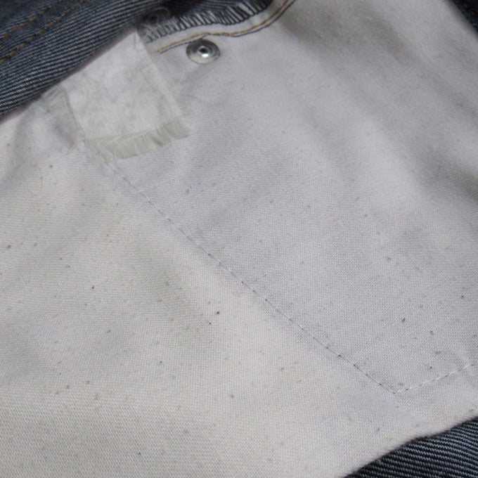 KRIS VAN ASSCHE Leather Patch Denim Pants Blue Size 28