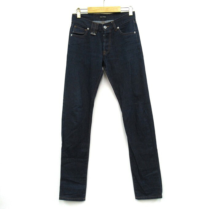 KRIS VAN ASSCHE Leather Patch Denim Pants Blue Size 28