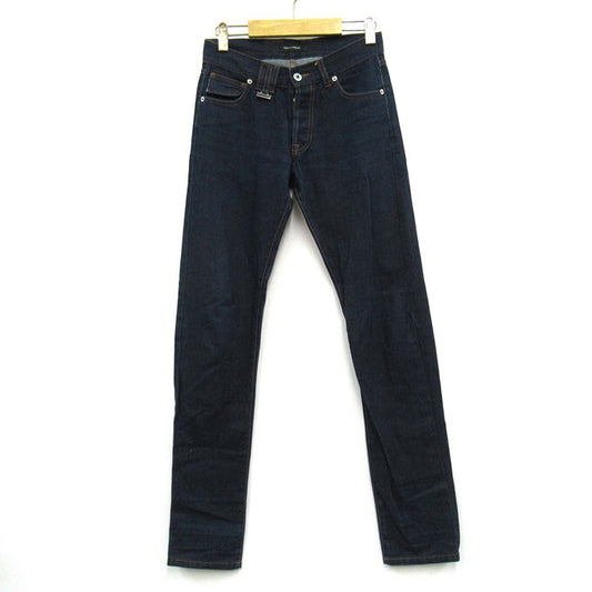 KRIS VAN ASSCHE Leather Patch Denim Pants Blue Size 28